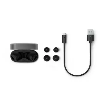 PHILIPS Ασύρματα ακουστικά TAT2000BK/00 True Wireless In-Ear Bluetooth 5.0 με θήκη φόρτισης, IPX4 προστασία από πιτσιλιές και ιδρώτα, Ενσωματωμένο μικρόφωνο, Μαύρο
