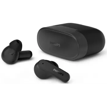 PHILIPS Ασύρματα ακουστικά TAT2000BK/00 True Wireless In-Ear Bluetooth 5.0 με θήκη φόρτισης, IPX4 προστασία από πιτσιλιές και ιδρώτα, Ενσωματωμένο μικρόφωνο, Μαύρο