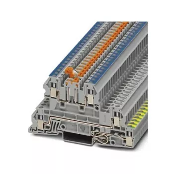 Phoenix 3076032 UTI 2,5-PE/L/NTB πολυώροφος συναρμολογούμενος ακροδέκτης εγκατάστασης, σύνδεση βιδωτή, 3 επίπεδα, 5 συνδέσεις, 500 V, 24 A, 0,14-4 mm², γκρι