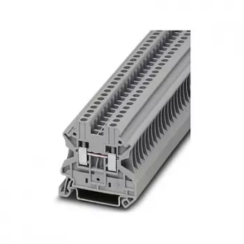 Phoenix Contact 3044076 UT 2.5 Ακροδέκτης διέλευσης, Σύνδεση με βίδα, 2,5 mm², 800 V, 24 A, Γκρι, Τοποθέτηση σε ράγα DIN