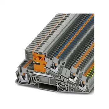 Phoenix Contact PTI 2,5-PE/L/NT Ακροδέκτης Εγκατάστασης, Πολυεπίπεδος, Push-in, 3-επίπεδος, 2,5 mm², Γκρι