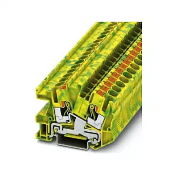 Phoenix Contact PTI 6-PE ακροδέκτης γείωσης, σύνδεση Push-in, 6 mm², πράσινο-κίτρινο, τοποθέτηση σε ράγα DIN