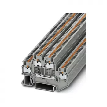 Phoenix PTTB 1,5/S Κλέμα σειράς διπλού επιπέδου, Push-in, 1,5 mm², γκρι