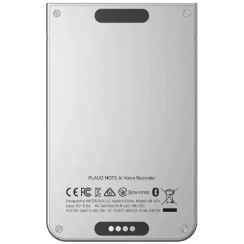 PLAUD NOTE AI Φορητή συσκευή εγγραφής φωνής, 64GB, Ασημί