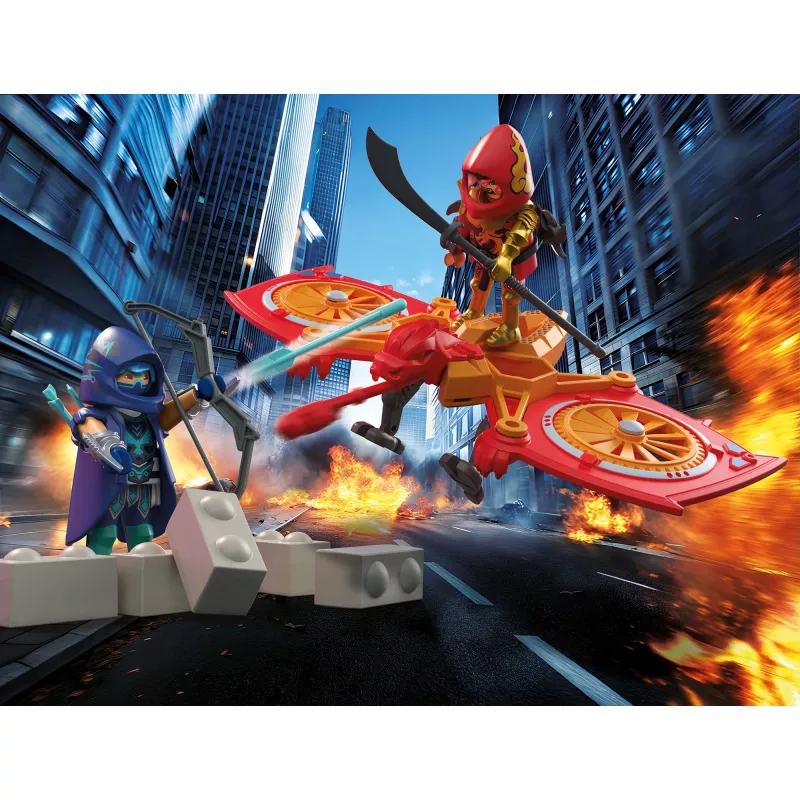 Playmobil 71833 Heroes: drone ηρώων κατά κακού ninja
