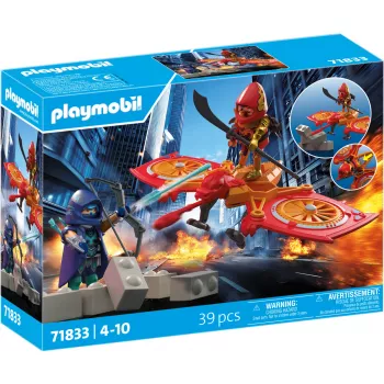 Playmobil 71833 Heroes: drone ηρώων κατά κακού ninja