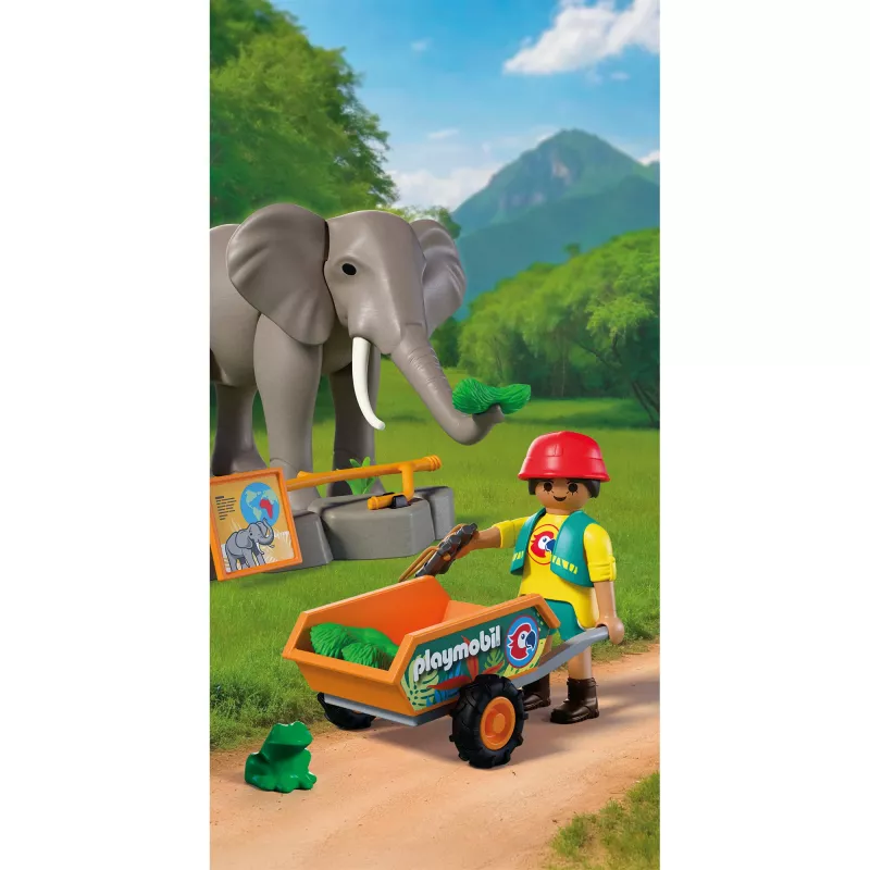 PLAYMOBIL 72068 Ελέφαντας με φροντιστή ζώων
