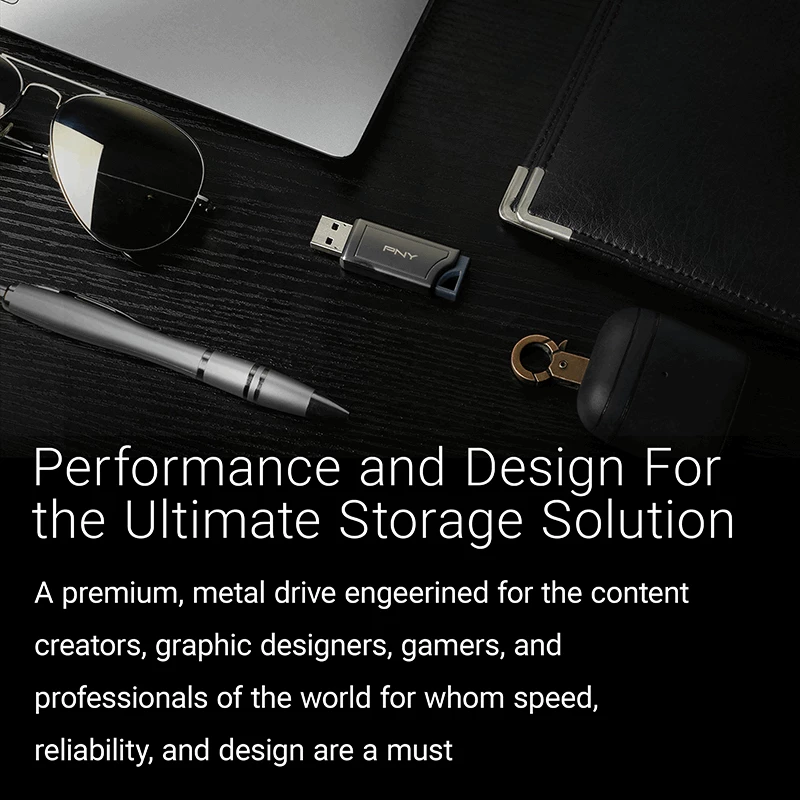 PNY PRO Elite V2 256 GB USB 3.2 Gen 2 Type-A Capless Μαύρο Flash Drive