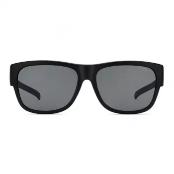 Polaroid Ancillaries PLD9003SDL5 Γυαλιά ηλίου unisex ορθογώνια - Ματ μαύρος σκελετός, γκρι πολωμένοι φακοί
