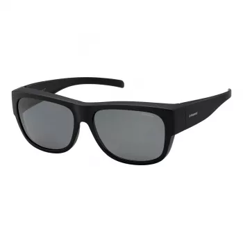 Polaroid Ancillaries PLD9003SDL5 Γυαλιά ηλίου unisex ορθογώνια - Ματ μαύρος σκελετός, γκρι πολωμένοι φακοί