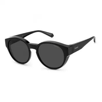 Polaroid Ancillaries PLD9017S08A unisex ορθογώνιο γυαλί ηλίου - μαύρος σκελετός γκρι πολωμένοι φακοί