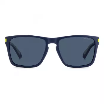 Polaroid PLD2139SFLL unisex ορθογώνιο γυαλί ηλίου - μαύρος σκελετός γκρι φακοί 56mm