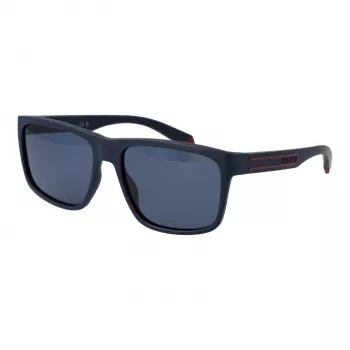 POLAROID PLD2149S57PJP ανδρικό ορθογώνιο πολωμένο γυαλί ηλίου - μαύρο σκελετό, γκρι φακοί 57mm