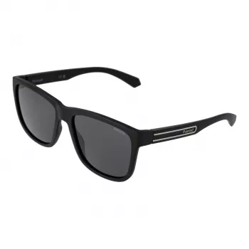 Polaroid PLD2155S57003 Ανδρικά Ορθογώνια Γυαλιά ηλίου - Μαύρος σκελετός, γκρι πολωτικοί φακοί