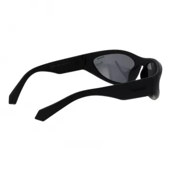 Polaroid PLD2165/S Γυαλιά ηλίου unisex ορθογώνια - Μαύρος σκελετός, γκρι πολωτικοί φακοί, 59 mm