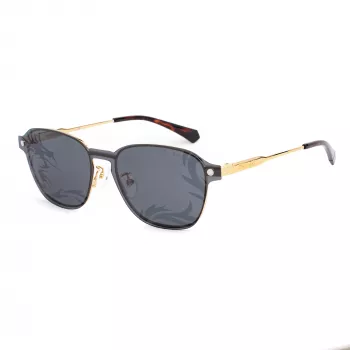 POLAROID PLD6119GCSJ5G unisex ορθογώνιο γυαλί ηλίου - σκελετός Havana, γκρι πολωμένοι φακοί, 53 mm