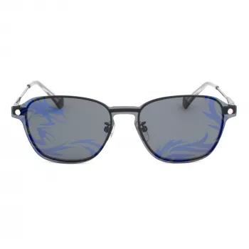 POLAROID PLD6119GCSKJ1 unisex ορθογώνιο γυαλί ηλίου - Γκρι πολωμένοι φακοί, μαύρος σκελετός, 53 mm