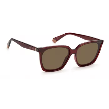 POLAROID PLD6160SC9ASP Γυναικεία ορθογώνια γυαλιά ηλίου - Smoke Grey Polarized