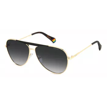 Polaroid PLD6200SXRHLG Γυαλιά ηλίου unisex ορθογώνια - Μαύρος σκελετός γκρι πολωμένοι φακοί 61mm