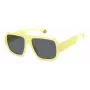 Γυαλιά ηλίου unisex Polaroid PLD6209SX40G ορθογώνια - σκελετός Havana, πράσινος πολωτικός φακός TAC, UV400