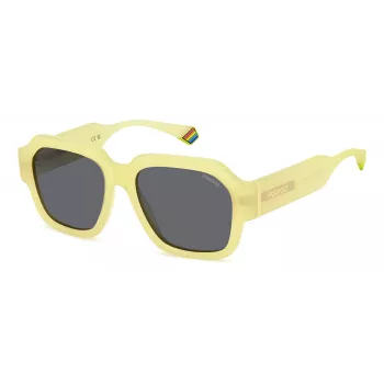 Polaroid PLD6212SX40G unisex ορθογώνιο γυαλί ηλίου - σκελετός Havanna, πράσινοι πολωμένοι φακοί - 54/17/140 mm