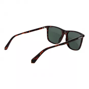 POLAROID PLD6232S55086 Ανδρικά ορθογώνια γυαλιά ηλίου - Μαύρος σκελετός, γκρι πολωτικοί φακοί, 55 mm