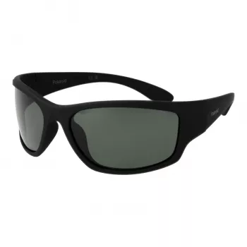 Polaroid PLD7005S63YYV unisex ορθογώνια γυαλιά ηλίου - μαύρος σκελετός γκρι φακοί 63mm