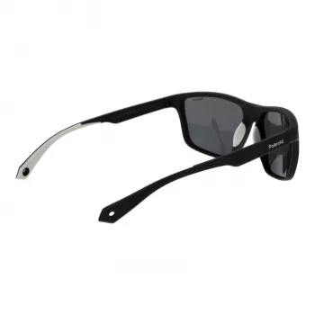 POLAROID PLD7040S5908A ανδρικό ορθογώνιο πολωμένο γυαλί ηλίου - γκρι πλαίσιο γκρι φακοί 59mm