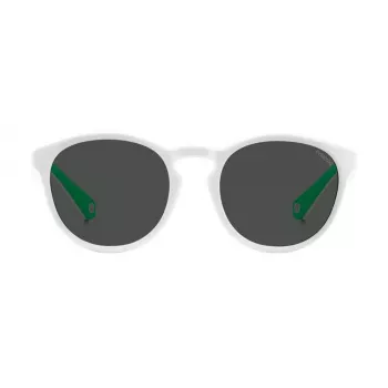 POLAROID PLD7050SVK6 unisex ορθογώνιο γυαλί ηλίου - μαύρος σκελετός, γκρι πολωμένοι φακοί, 52 mm