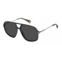 POLAROID unisex PLD6182SKB7M9 ορθογώνια γυαλιά ηλίου μαύρο/γκρι 59mm