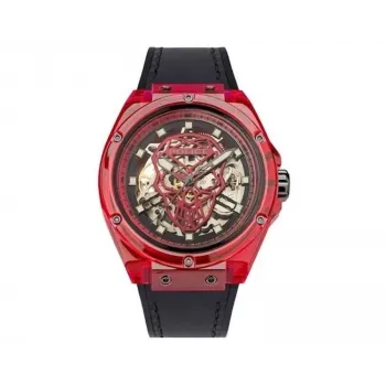 Police ανδρικό ρολόι PEWGR1592405 44mm μπλε καντράν δερμάτινο λουράκι