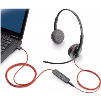 Poly Blackwire C3220 Ακουστικά USB-C - 3200 Series - On-Ear - Ενσύρματα - USB-C - Απομόνωση θορύβου - Μαύρο (209749-104)