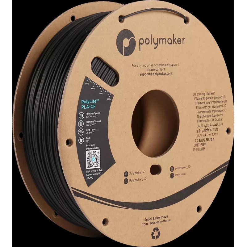 Polymaker PA10001 νήμα PLA 1,75 mm 1 kg μαύρο