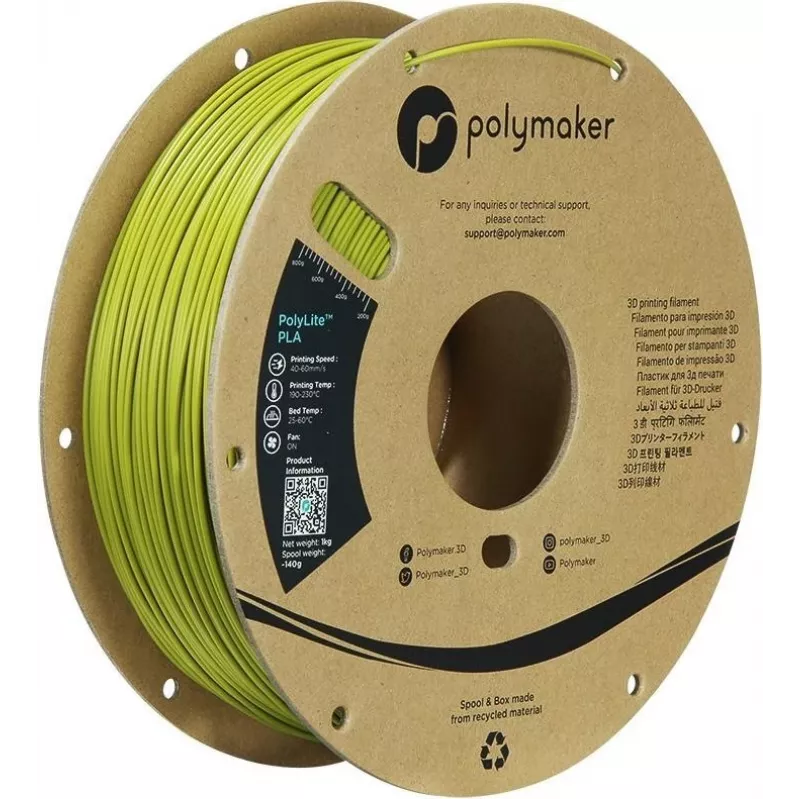 Polymaker PolyLite PLA Νήμα 3D εκτυπωτή 1,75mm Ελαιόχρωμο 1kg (PA02058)