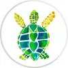 PopSockets PopGrip Turtle Love - αφαιρούμενη λαβή & βάση κινητού, πολύχρωμο
