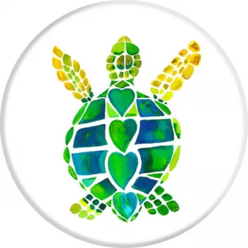 PopSockets PopGrip Turtle Love - αφαιρούμενη λαβή & βάση κινητού, πολύχρωμο