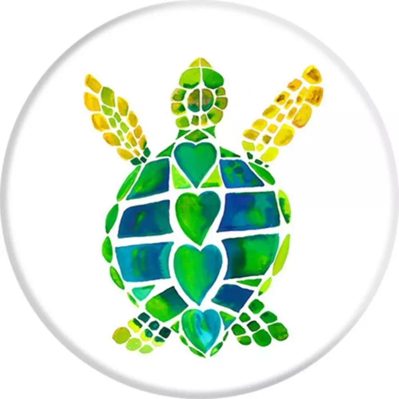PopSockets PopGrip Turtle Love - αφαιρούμενη λαβή & βάση κινητού, πολύχρωμο