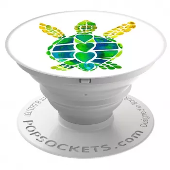 PopSockets PopGrip Turtle Love - αφαιρούμενη λαβή & βάση κινητού, πολύχρωμο