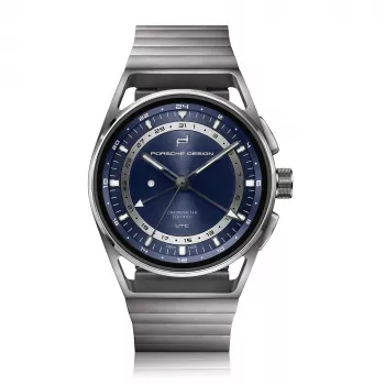 PORSCHE DESIGN Flat Six P'6000 Ανδρικό Αυτόματο Χρονογράφος ρολόι 42mm Ανοξείδωτο ατσάλι Λάστιχο Μαύρο