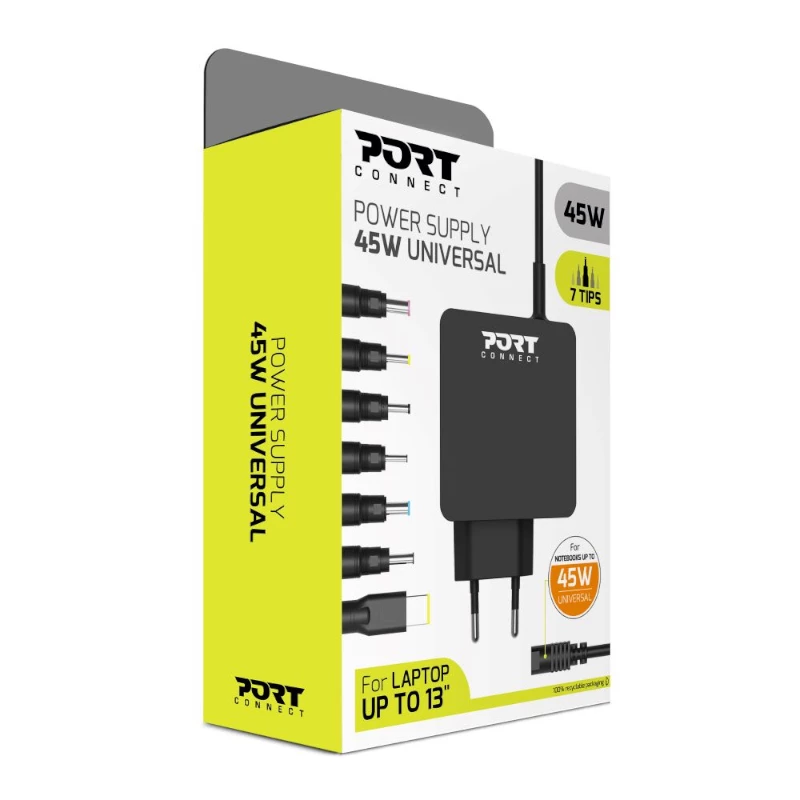 Port Connect 45W Καθολικό Τροφοδοτικό Notebook