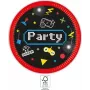 PROCOS Gaming Party χάρτινα πιάτα 23cm συσκευασία 8 τεμ. (93769)