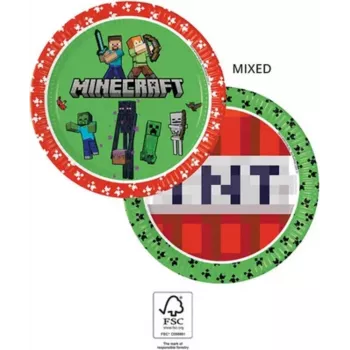 Procos Minecraft χάρτινα πιάτα πάρτι 23 cm συσκευασία 8 τεμ. 95441