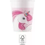Procos Einhorn Regenbogen χάρτινα ποτήρια 200ml συσκευασία 8 τεμ. 93759