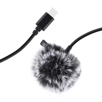 PULUZ Μικρόφωνο Jack Tie με κλιπ PU425 1,5m USB-C
