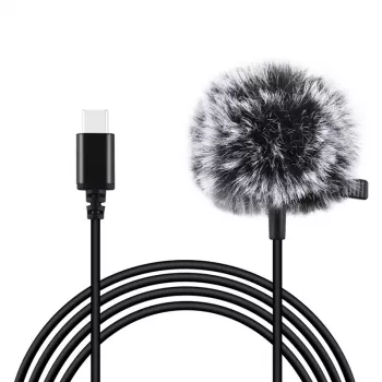PULUZ Μικρόφωνο Jack Tie με κλιπ PU425 1,5m USB-C