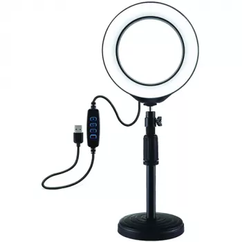 PULUZ LED Ring Light 16cm με τρίποδο 18-28cm USB