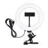 PULUZ PKT3120B 20 cm επαγγελματικό ring light για vlogging, live-streaming & make-up – 80 LEDs, 10W, 3000K-6500K, 10 βαθμίδες dimmable, με κλιπ οθόνης & βάση κινητού – μαύρο