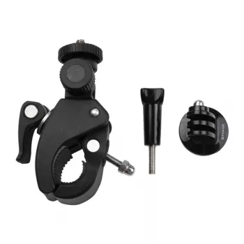 PULUZ PU177B Βάση τιμονιού για action cameras, 360° ρυθμιζόμενη, σπείρωμα τριπόδου (Μαύρο)