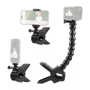PULUZ PU740B Ρυθμιζόμενη Βάση για Action Cameras με Κλιπ