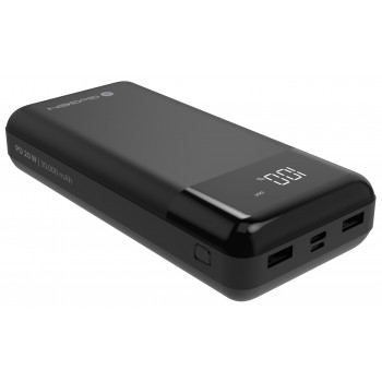 GoGEN PB300001B Powerbank, 30000 mAh, USB-C PD 20 W, LCD, Μαύρο